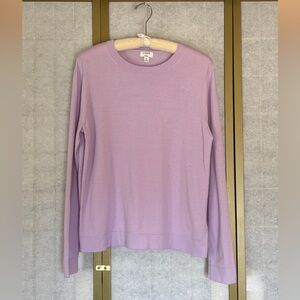 J. Crew Lavender Long-Sleeve Crewneck Sweater, XL
